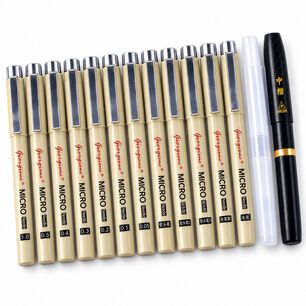 Set 12 Estil&oacute;grafos Zg012 Dibujo Manga Lettering - Ps