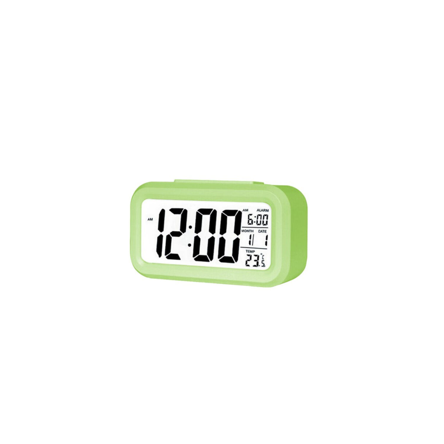 Reloj Despertador Pantalla Lcd Fecha Y Calendario Verde - Ps image number 0.0