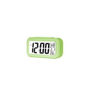 Reloj Despertador Pantalla Lcd Fecha Y Calendario Verde - Ps