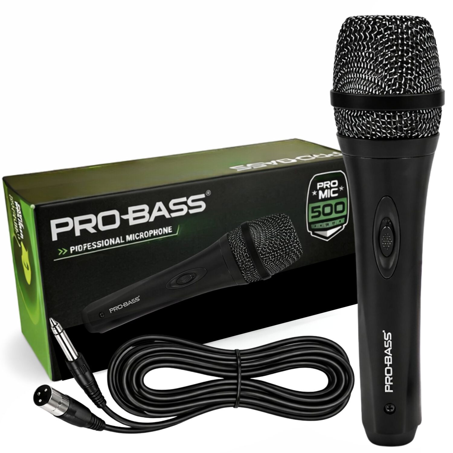 Micr&oacute;fono Profesional Din&aacute;mico 3mt Pro-bass (aux 6.3 Mm) image number 0.0