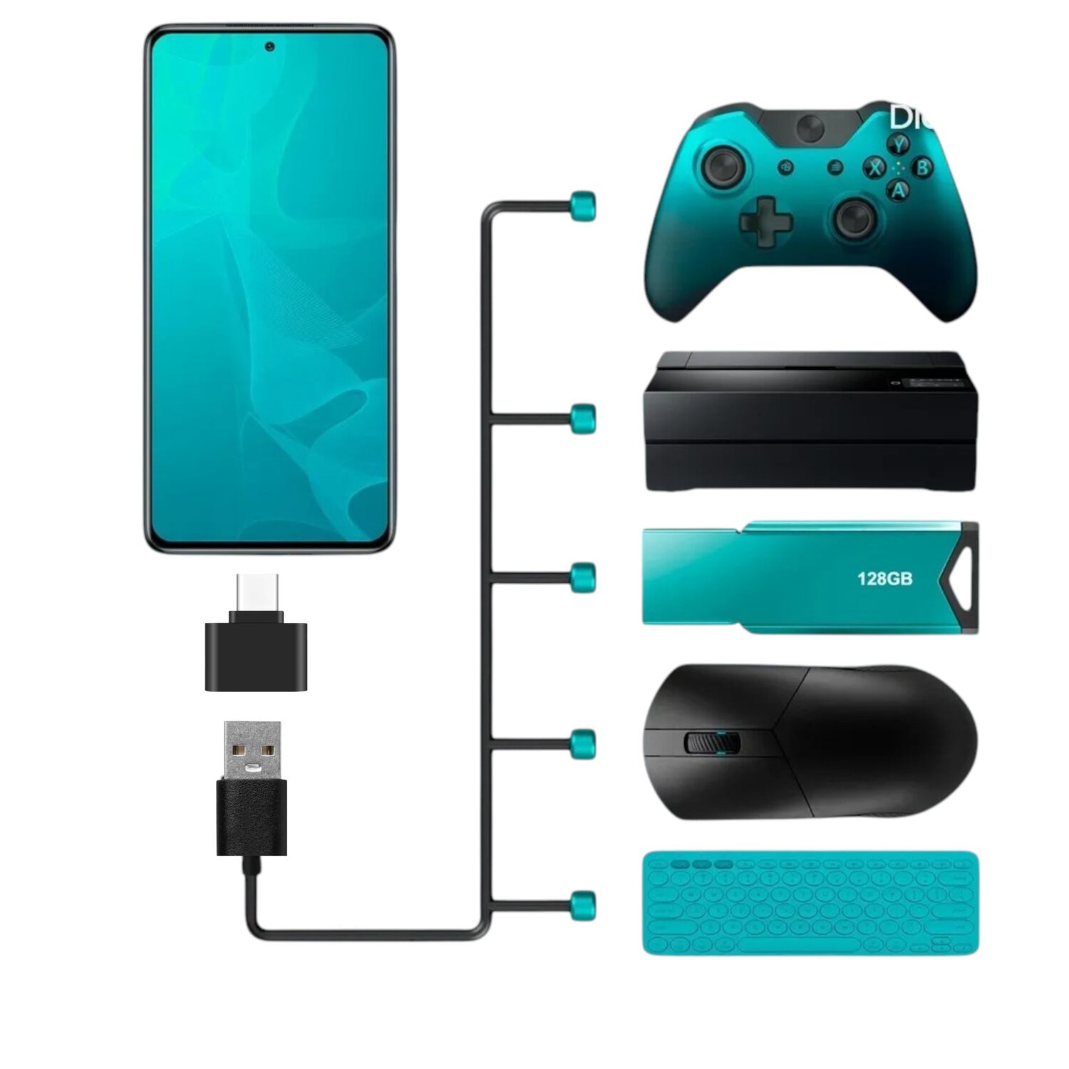 Adaptador Otg Usb-c A Usb Multiplataformas Smartphone Y Pc image number 1.0