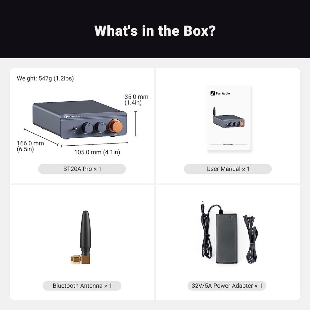 Amplificador De Audio Bluetooth - Fosi Audio Bt20a Pro 600w image number 4.0