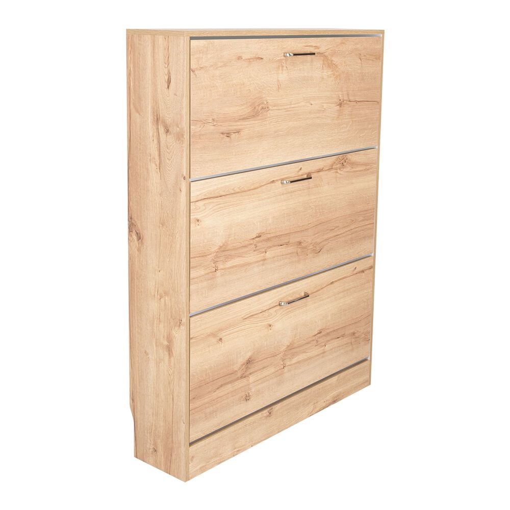 Zapatero 3 Cajones Amplios Fm-002c Caf&eacute; Claro Blanco image number 0.0