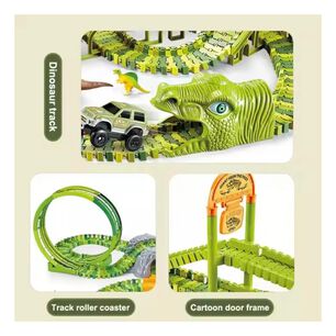 Juguete Pista De Autos Con Dinosaurios 140 Piezas Infantil