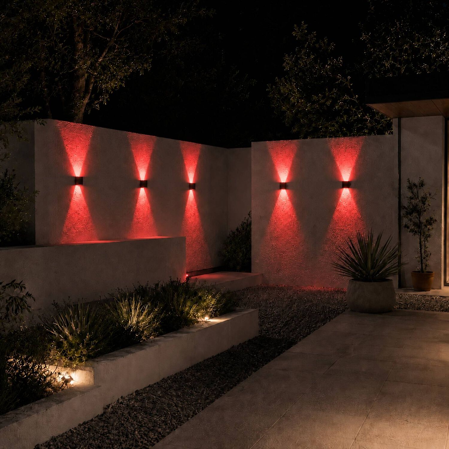 Luminaria Solar De Muro Aplique Cct Bidireccional Exterior image number 8.0