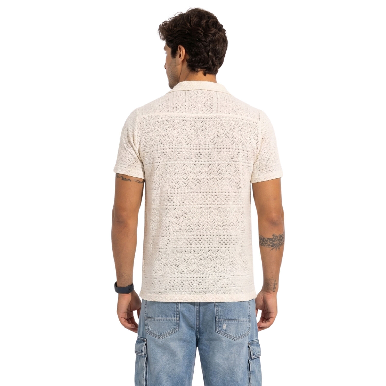 Camisa Malla Cuello Cubano Escocia image number 2.0