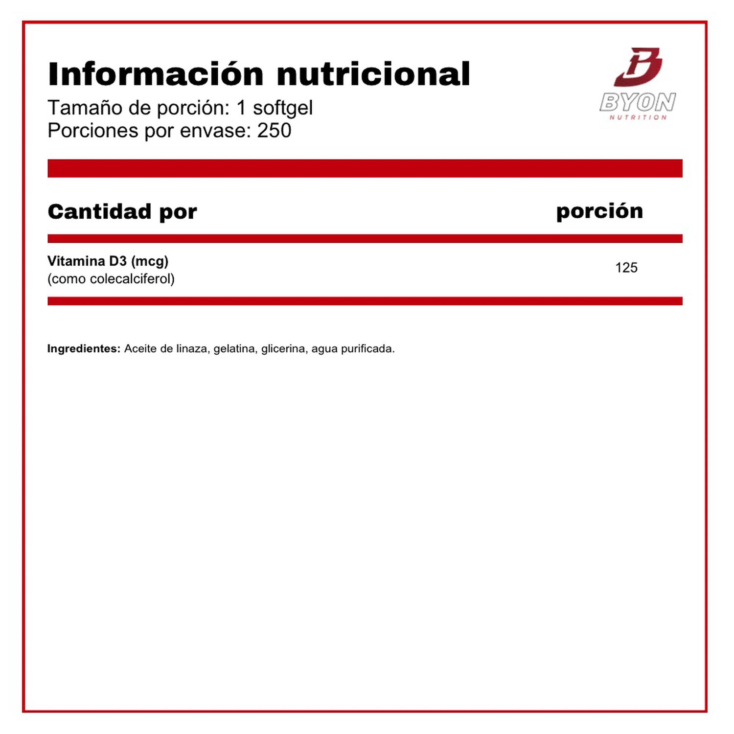 Vitamina D3 5000ui 250 Softgels image number 1.0