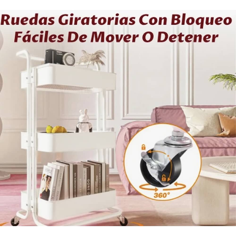 Carrito Organizador 3 Niveles Con Ruedas image number 5.0
