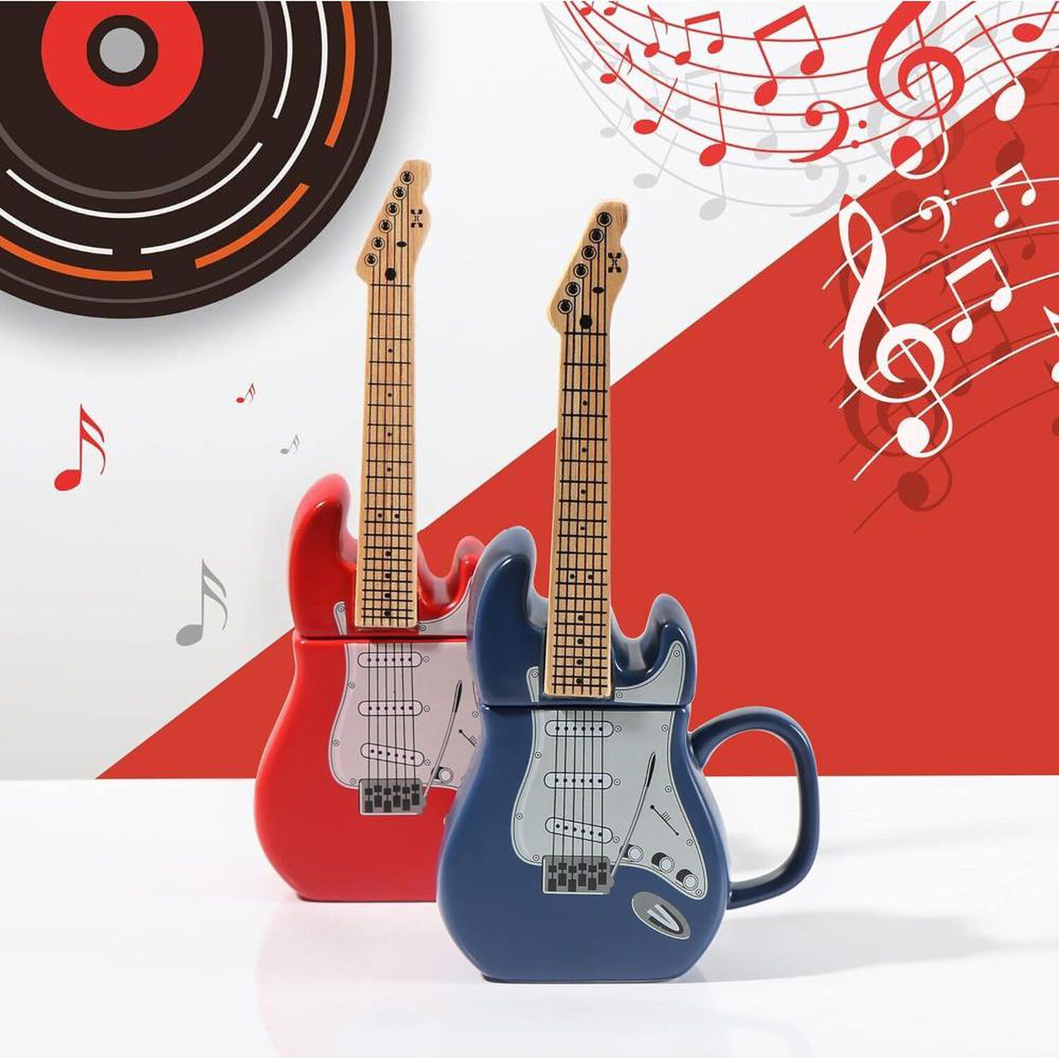 Tazon Ceramica 3d Xl Guitarra Music Guitar Mug image number 4.0