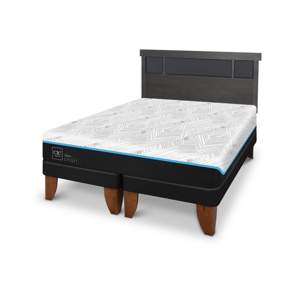 Cama Europea Cic Green Infinity / King / Base Dividida + Respaldo image number 1.0