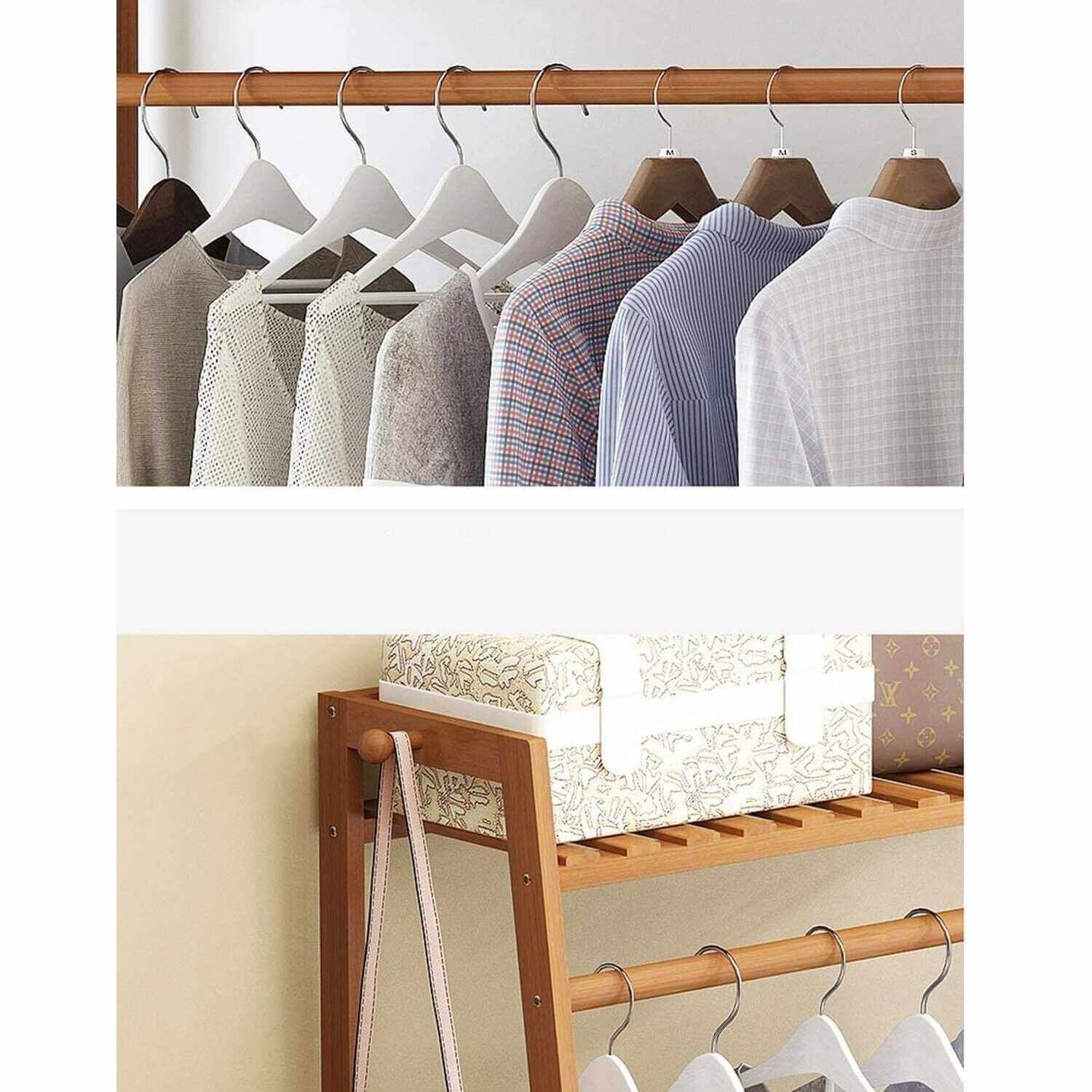 Perchero Organizador De Madera 5 Niveles 110x40x140 Cm image number 3.0