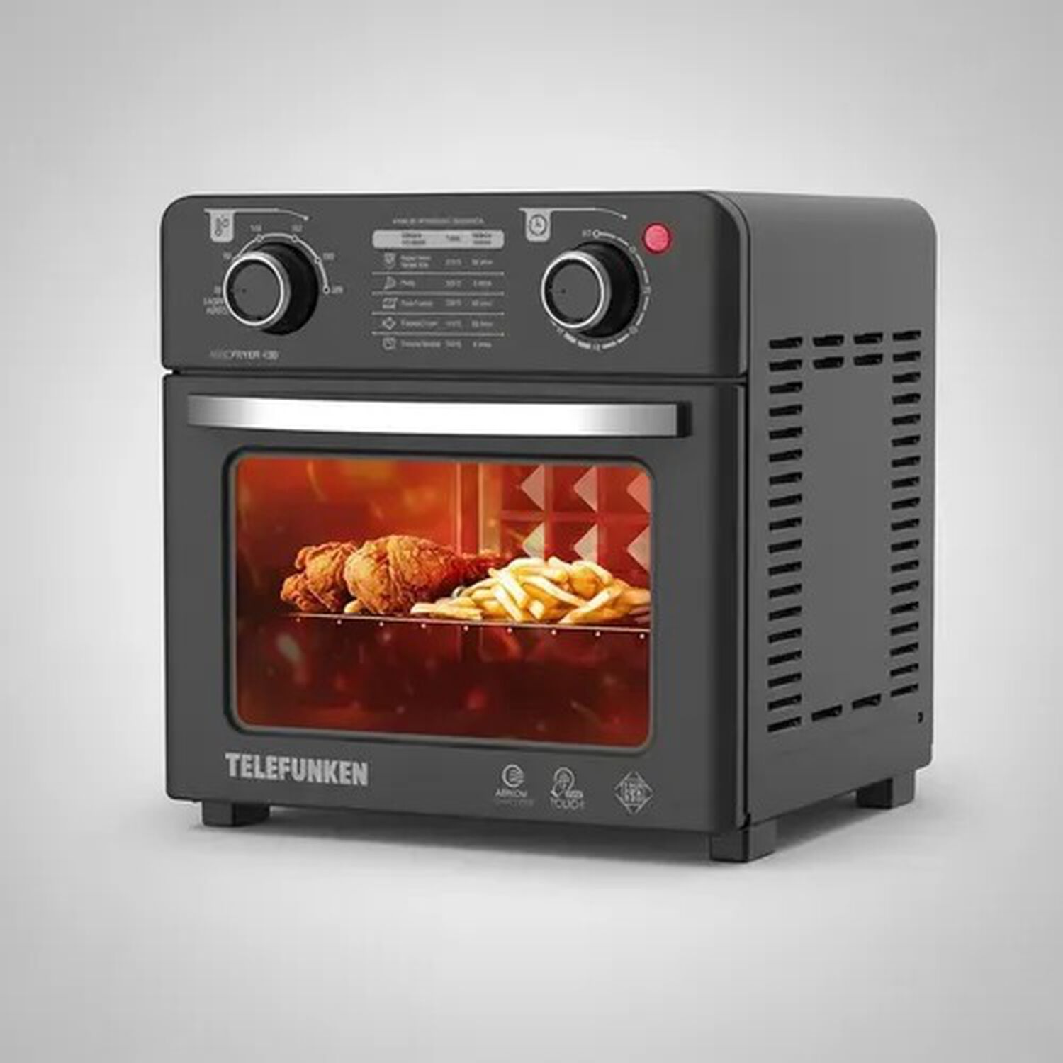 Horno Freidora De Aire 12 Litros Potencia De 1750w Modelo Aerofryer Marca Telefunken image number 4.0