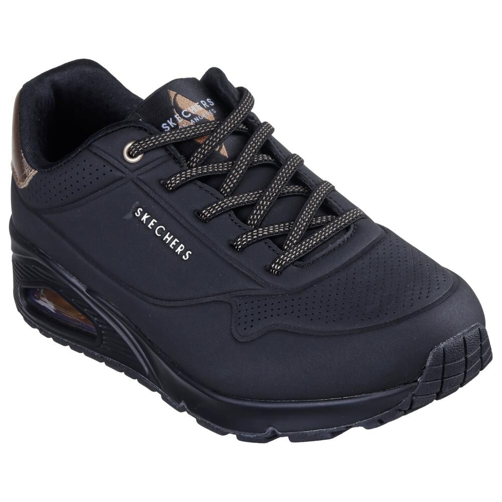 Zapatilla Urbana Mujer Skechers Uno - Shimmer Away Bbk image number 4.0