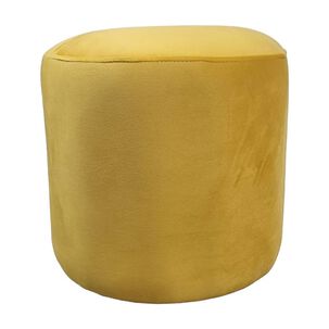 Pouf Redondo Felpa Ocre