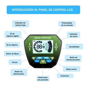 Detector Metales Oro Plata Cobre Pantalla Lcd Md-1079