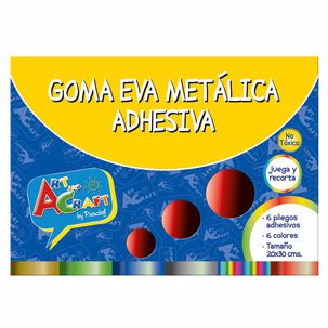 Carpeta Con Papel Goma Eva Metalica 20x30 Cm Art & Craft