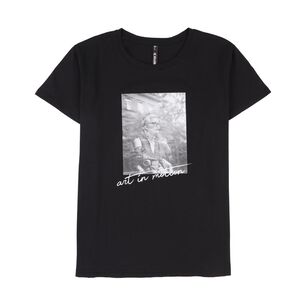 Polera Estampada Manga Corta Cuello Redondo Mujer Rolly Go