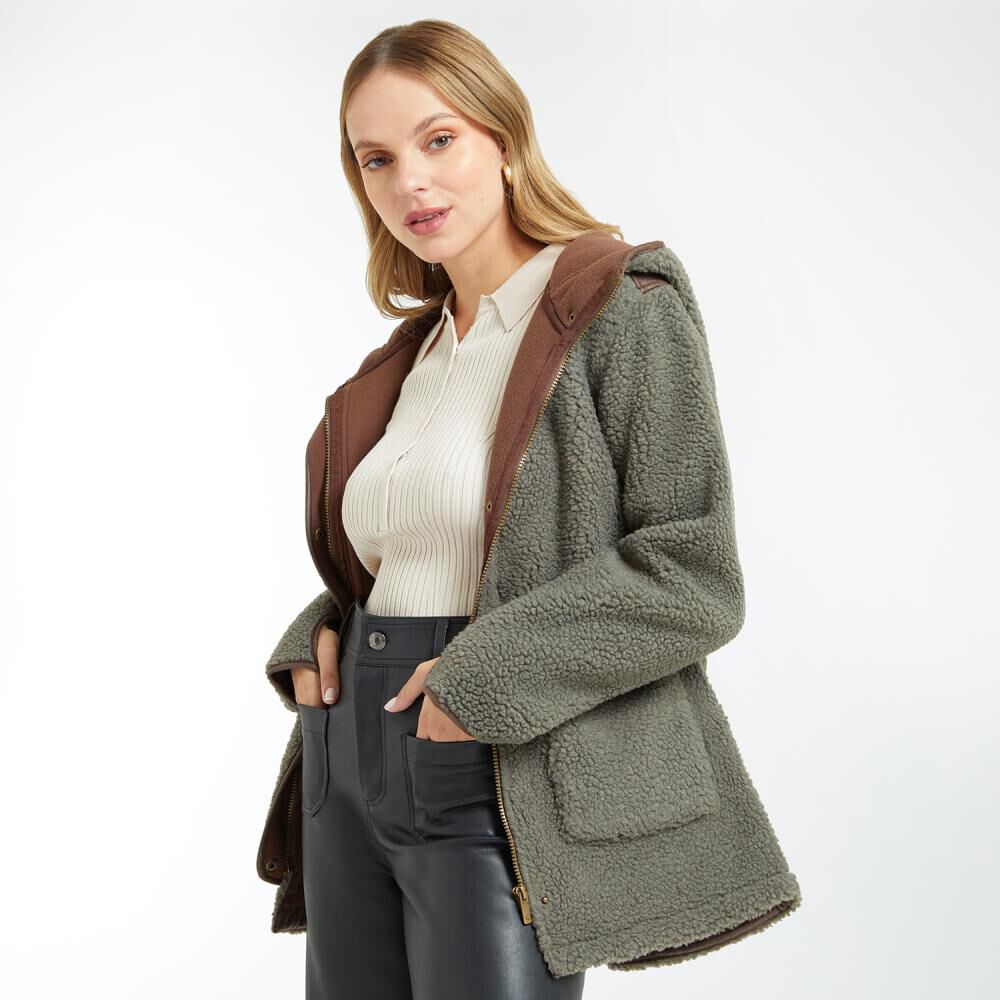 Chaqueta Con Bolsillos Cuello Alto Mujer Kimera image number 2.0