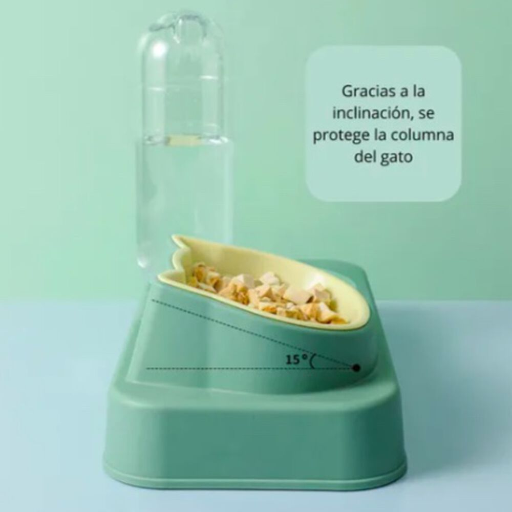 Bebedero Y Comedero Plato Doble Para Mascotas image number 2.0