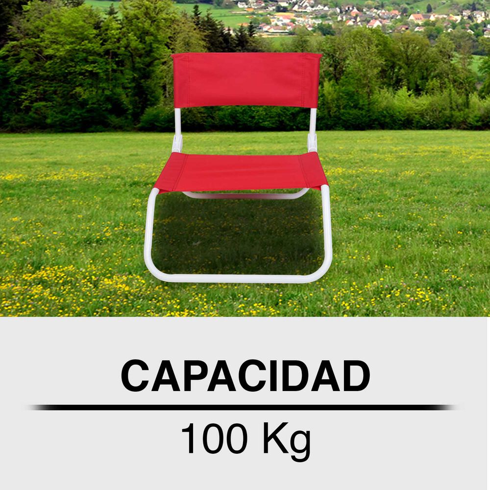 Silla De Descanso Plegable Rojo image number 4.0
