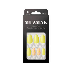 Muzmak - U&ntilde;as Press On Lime Zebra Almond 36 U.