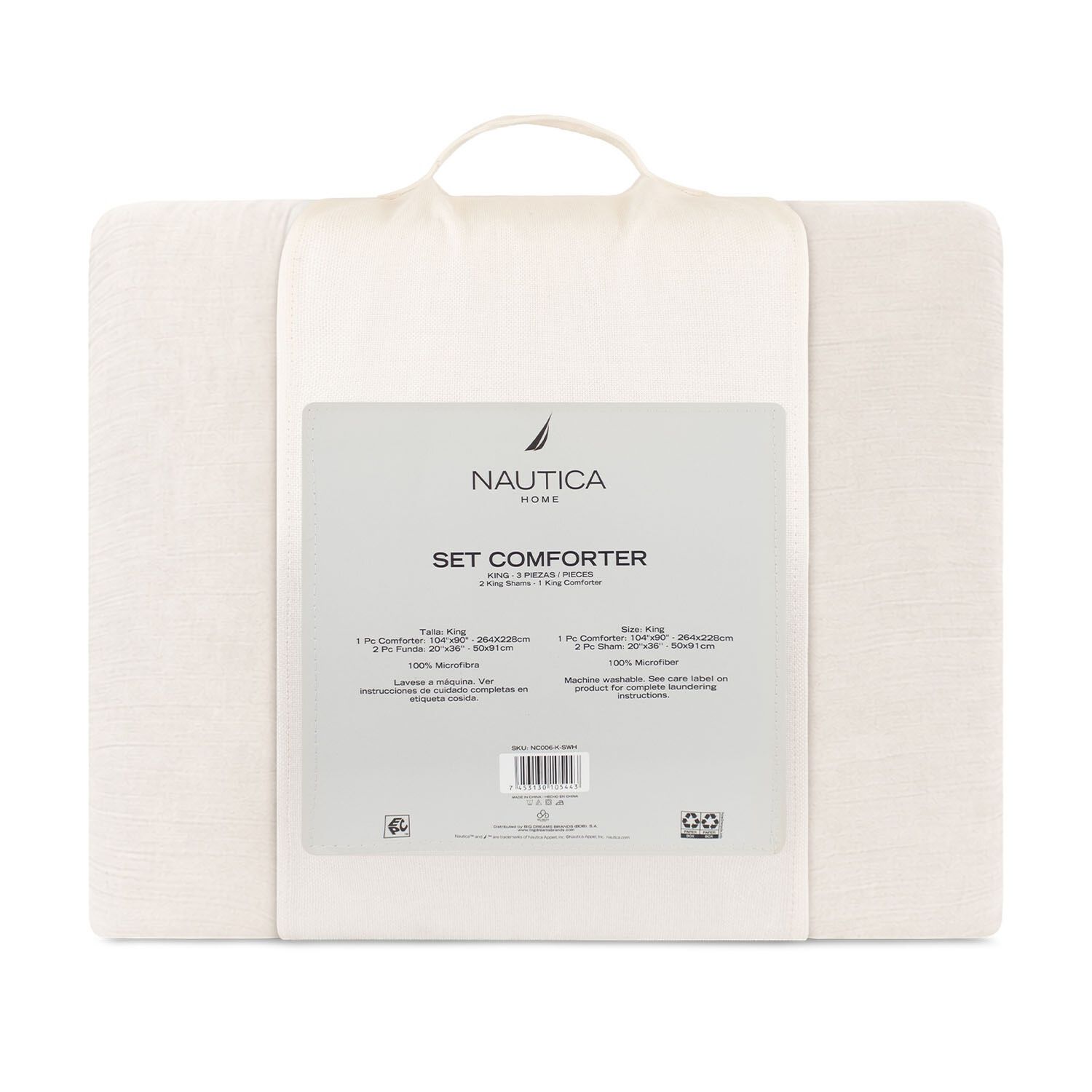 Cubrecama King Nautica Home Reversible Beige + Fundas image number 2.0