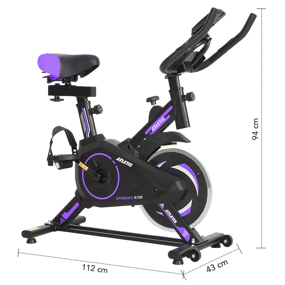 Bicicleta Spinning K100 Morado image number 2.0