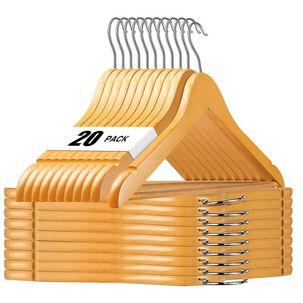 Colgadores Ropa Madera Antideslizantes X20