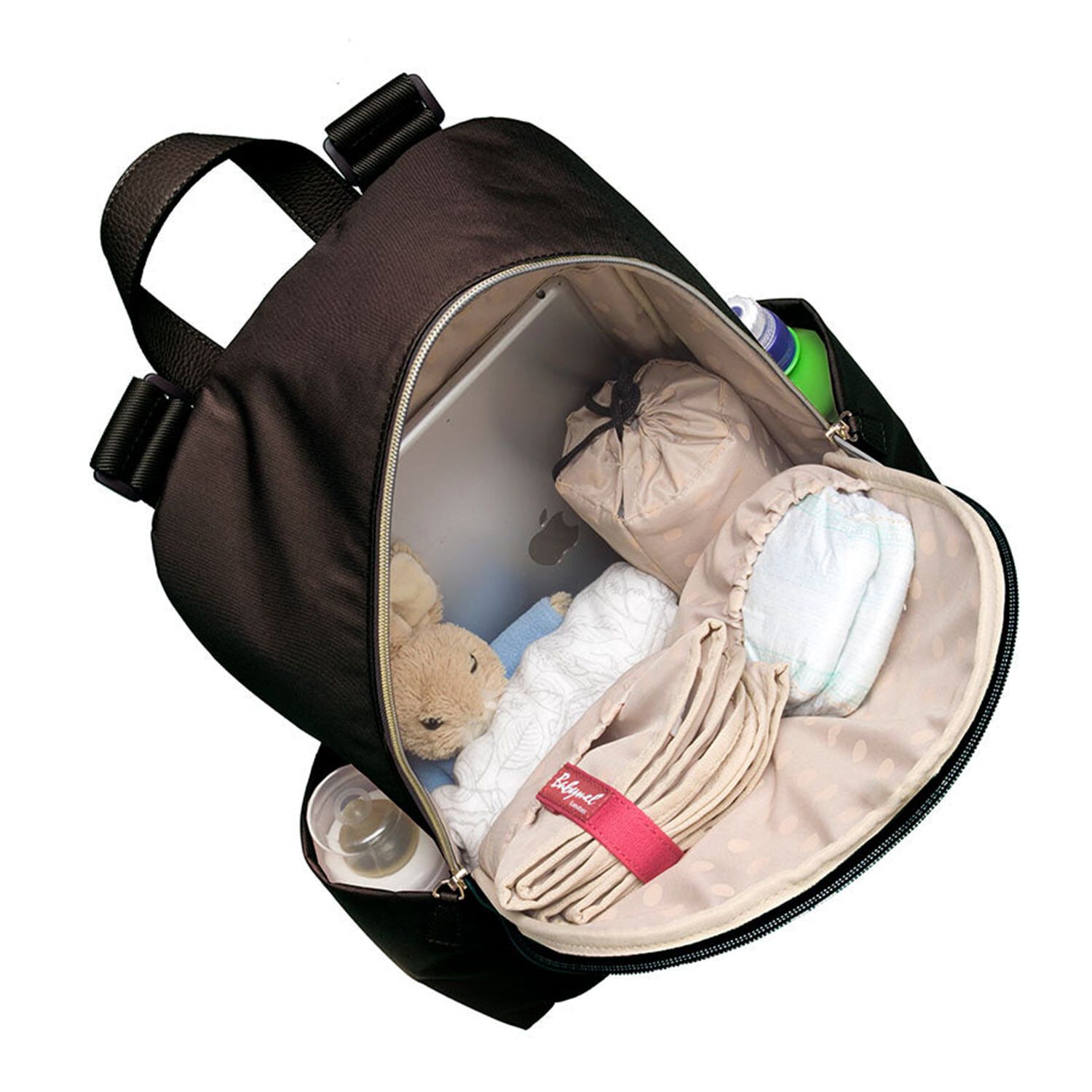 Mochila Maternal Gabby De Cuero Vegano - Negra image number 2.0