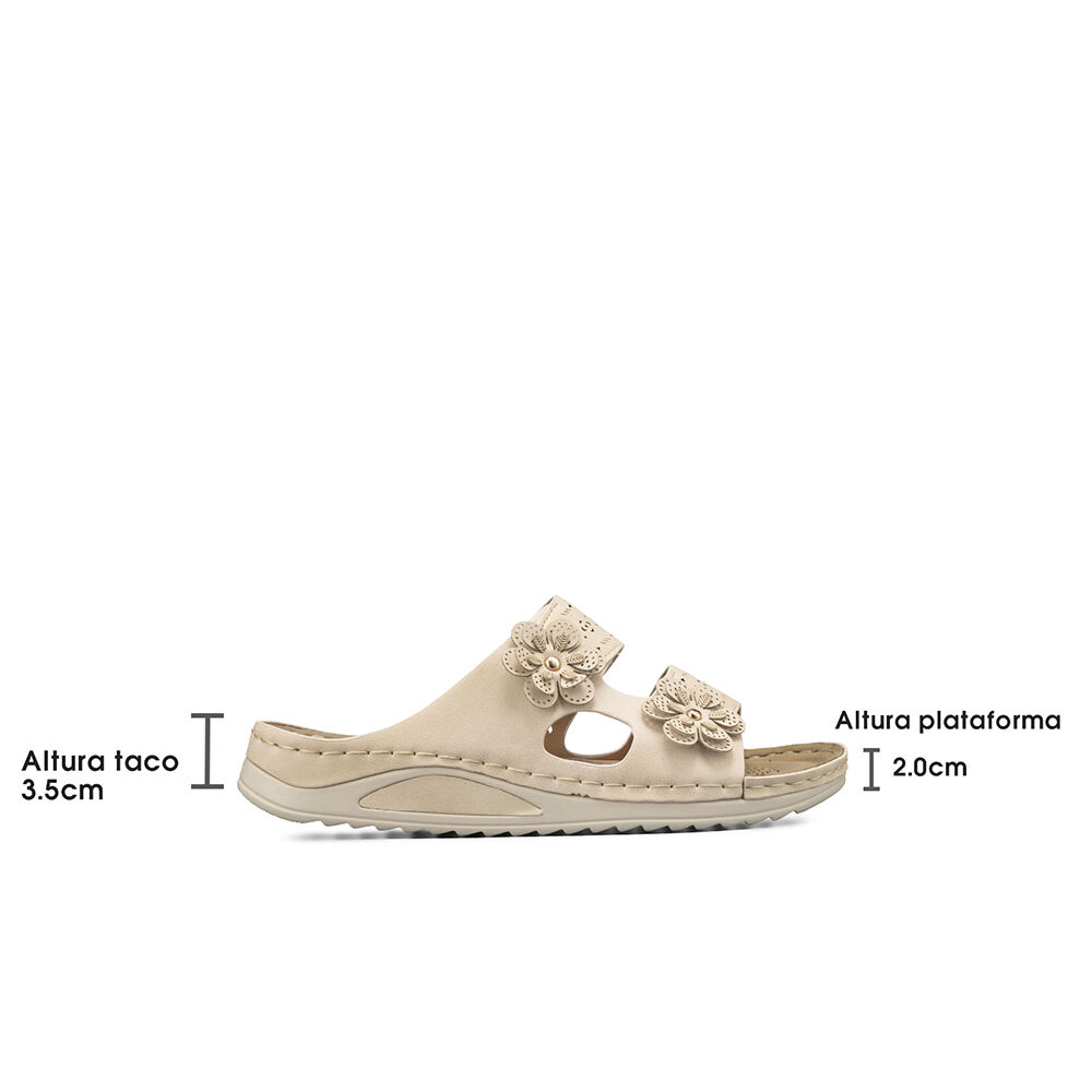 Sandalia Estilo Chala Confort Taco Cu&ntilde;a Mujer Weide Jn723 image number 7.0