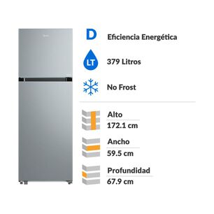 Refrigerador Top Freezer Midea Mdrt533eve50 / No Frost / 379 Litros / D