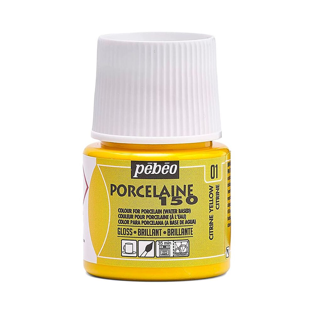 01 Amarillo Citrine Pebeo Porcelaine 150 De 45 Ml image number 0.0