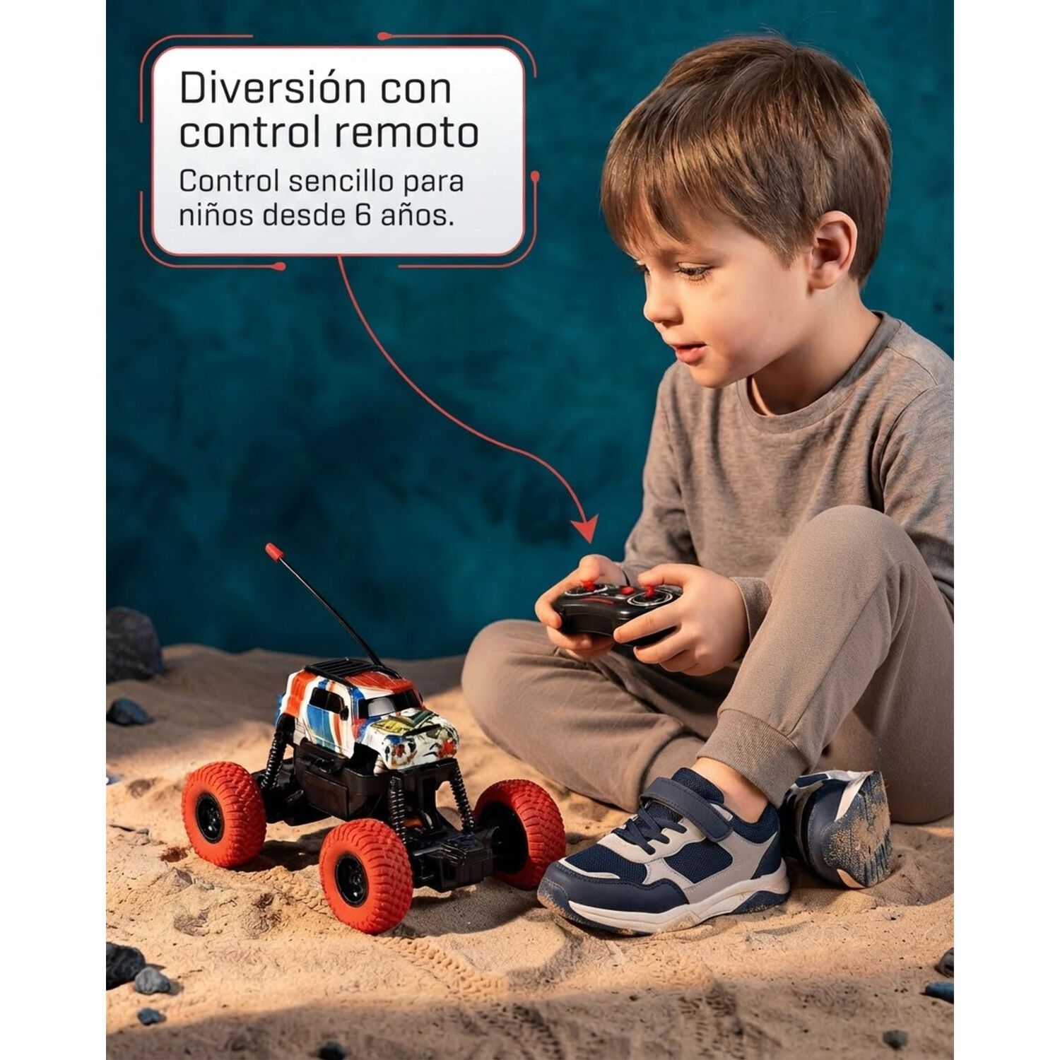 Auto Camioneta 4x4 Rally Control Remoto Todo Terreno Juguete image number 38.0