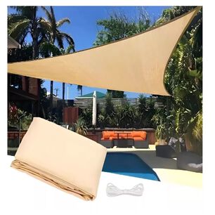 Toldo Vela Sombra Malla Anti-uv Triangular 4.5 X 4.5 X 4.5 Metros