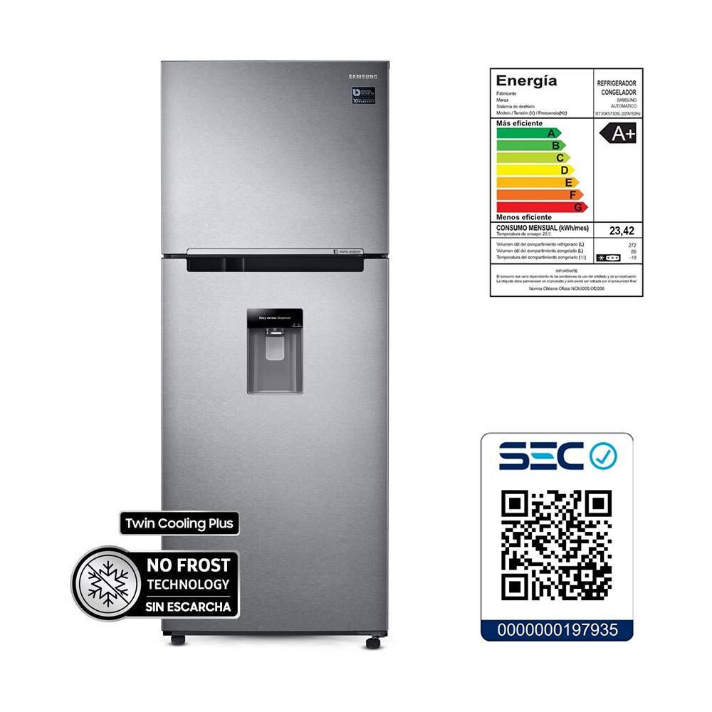 Refrigerador Top Freezer Samsung RT35K5730SL/ZS / No Frost / 361 Litros image number 13.0