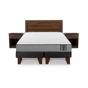 Cama Europea Flex Star / 2 Plazas / Base Dividida + Set De Maderas