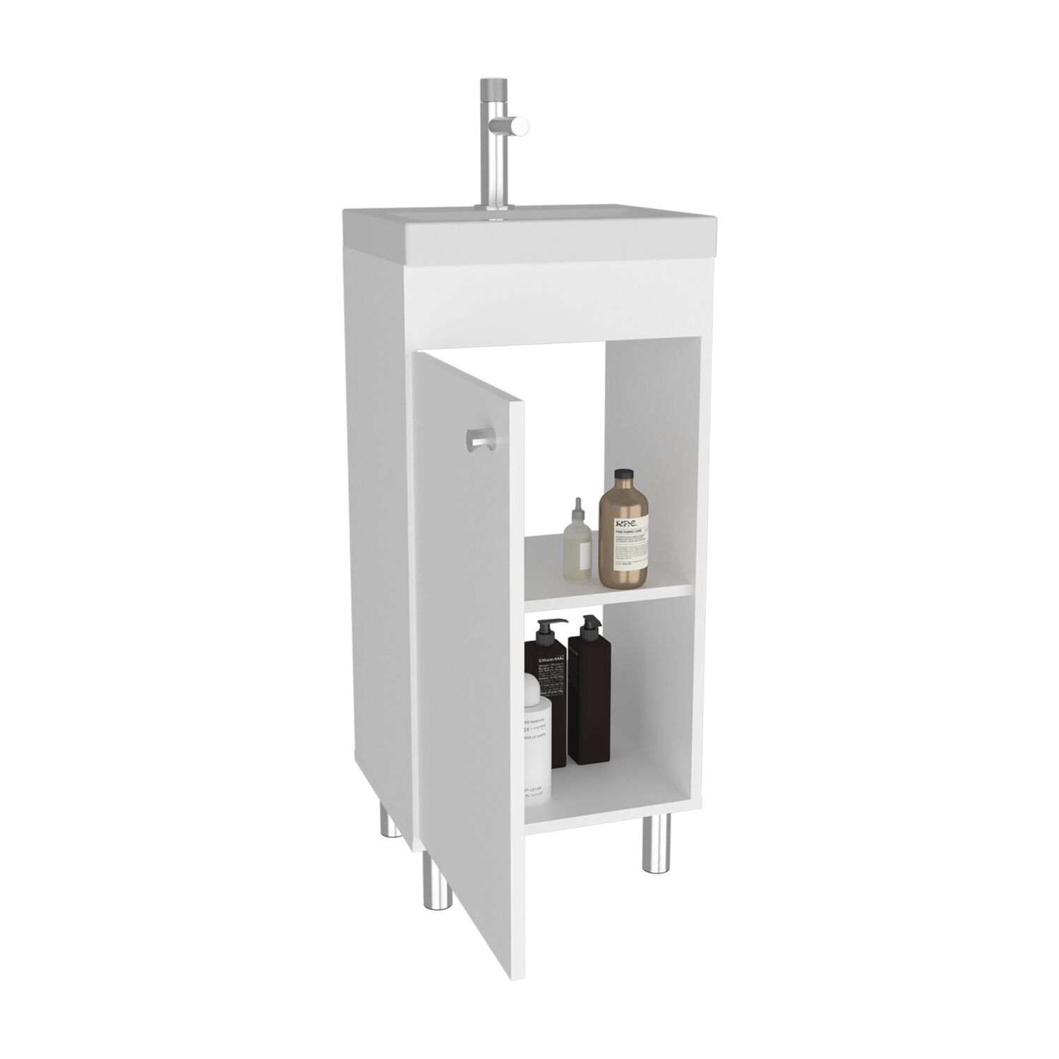 Vanitorio Con Lavamanos 84x32x40,2 Cm 1 Puerta image number 2.0