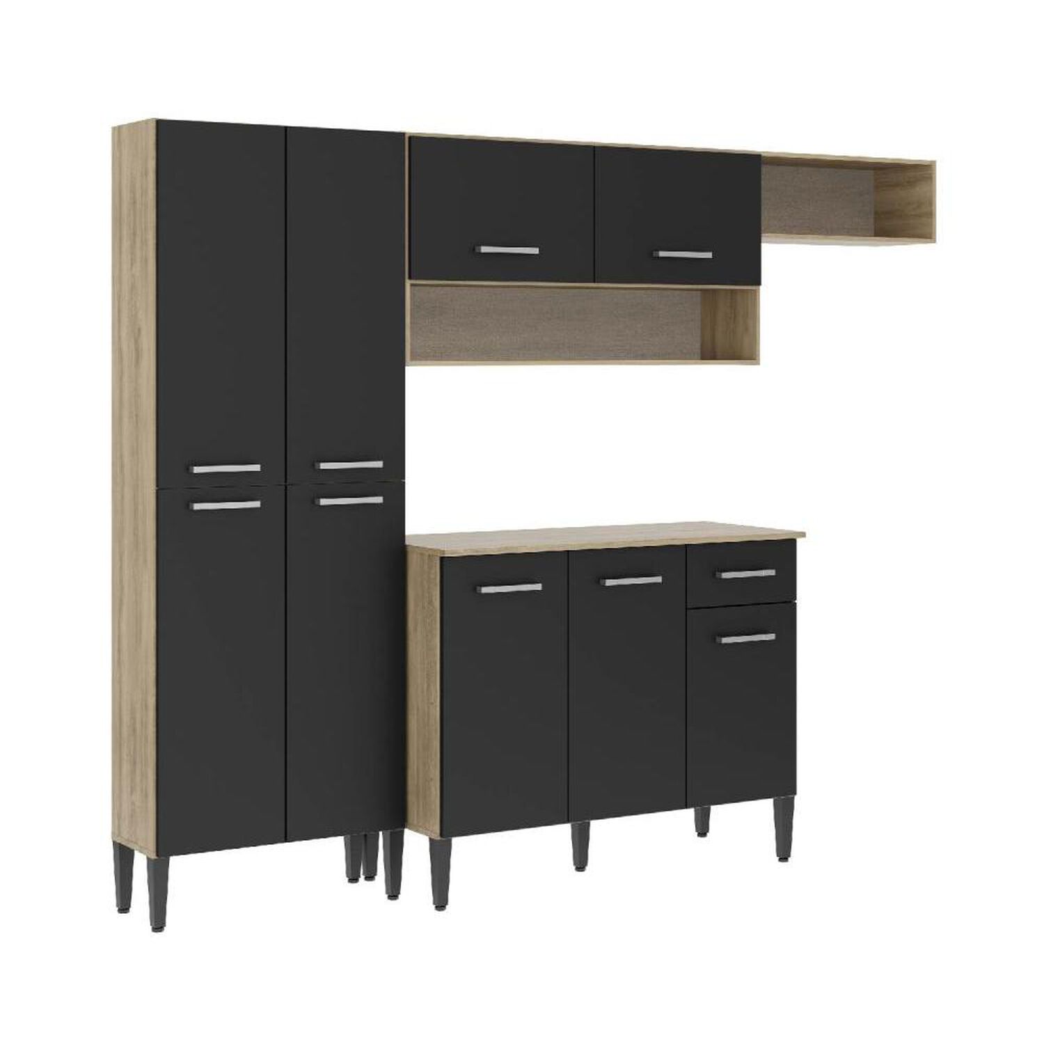 Mueble De Cocina Roca Arizona 4 M&oacute;dulos Blanco-oak image number 6.0