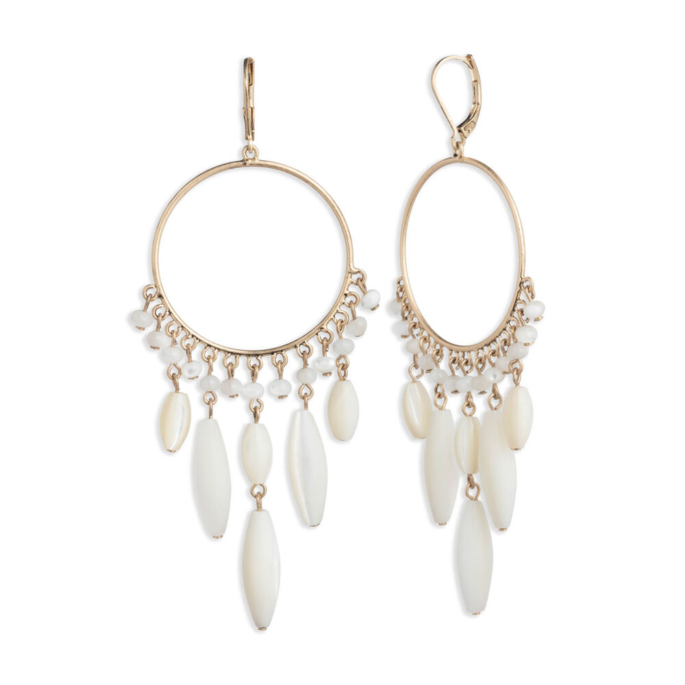 Aros Colgantes Ralph Lauren Blanco Mujer image number 0.0