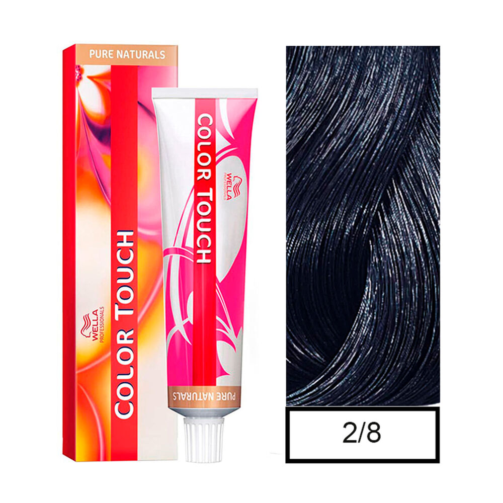 Wella - Tintura Semipermanente Color Touch 2/8 Negro Azulado 60gr + Peróxido En Crema De 1,9% image number 0.0