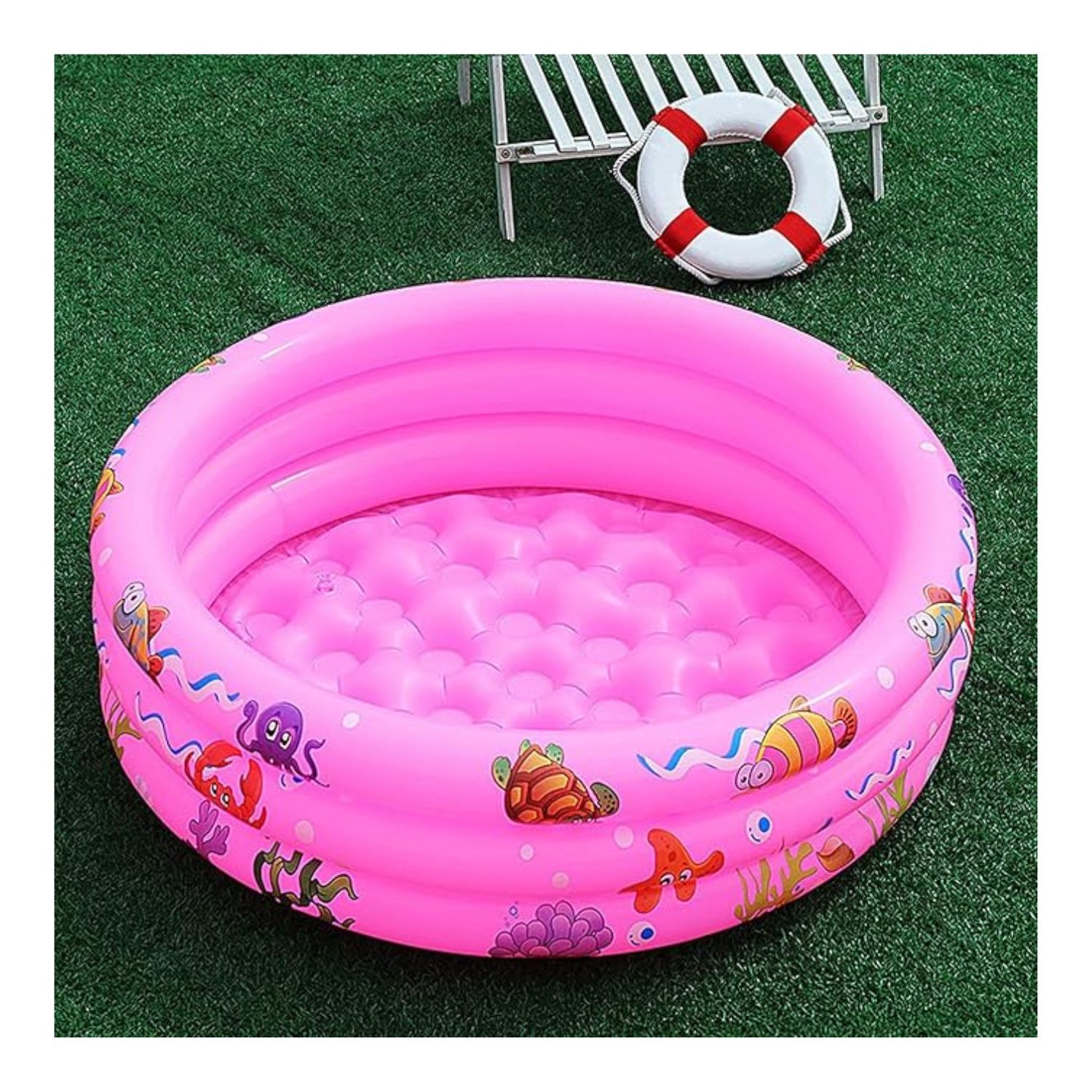 Piscina Infantil Inflable 80cm Verano Resistente Ni&ntilde;os Rosa image number 1.0