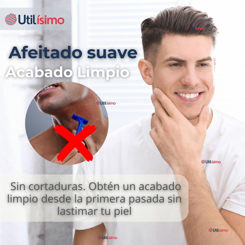 Máquina De Afeitar 3 En 1 Recargable Inalámbrica Usb Color Plateada image number 7.0