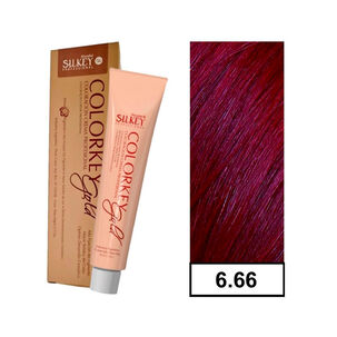 Colorkey Gold - Tintura Permanente Efecto 3d Pigment Silkey 60gr + Oxidante - 6.66 Rubio Oscuro Rojizo Profundo