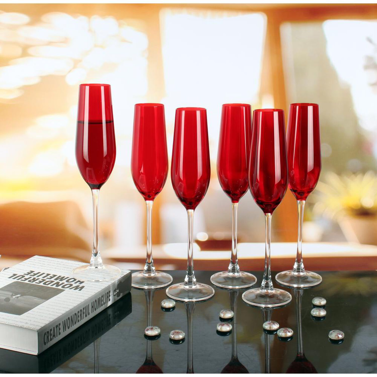 Set De Copas Azhome Jaspe / 4 Piezas / 190ml image number 4.0