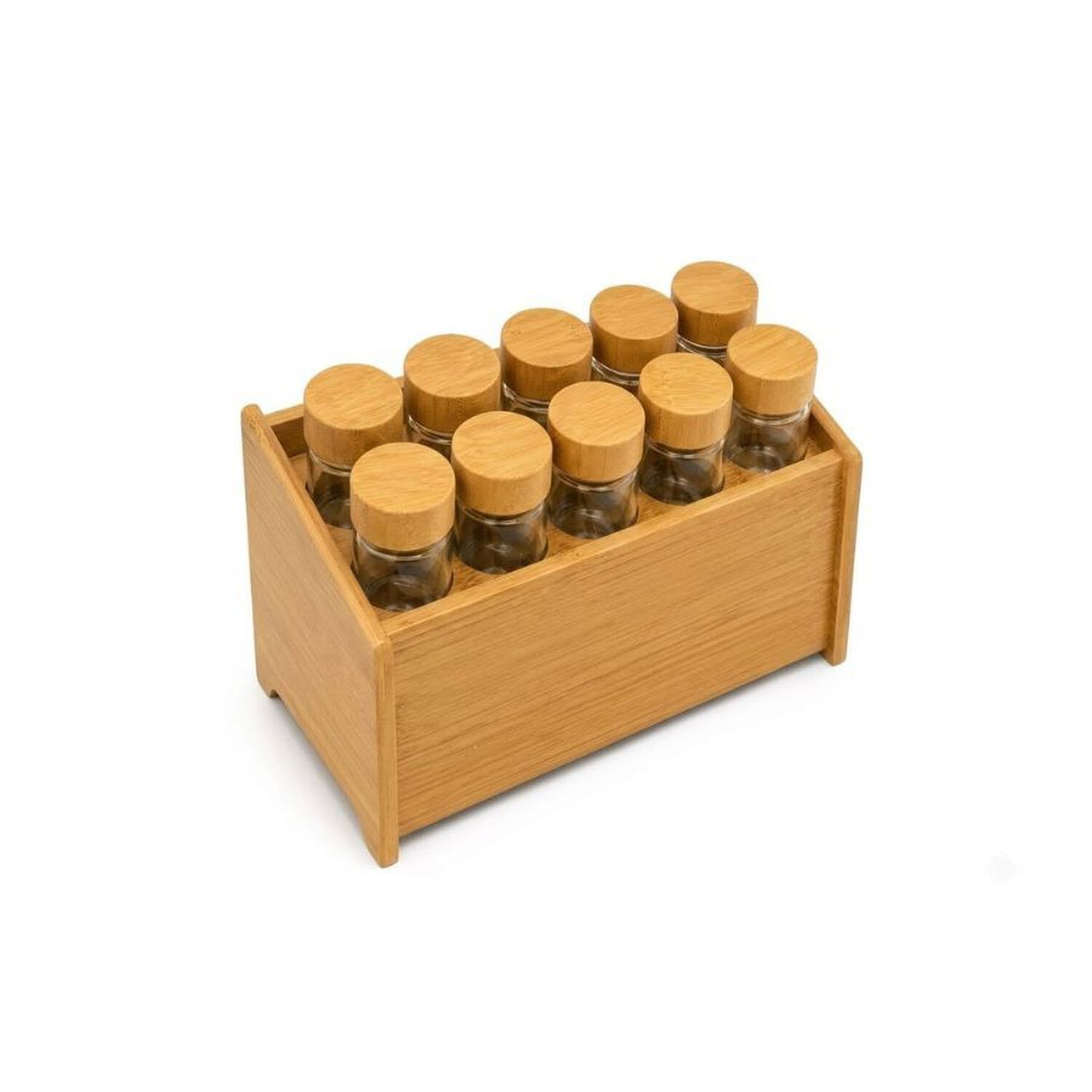 Organizador Especias Bamb&uacute; 10 Frascos Cocina image number 0.0