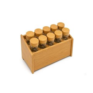 Organizador Especias Bamb&uacute; 10 Frascos Cocina