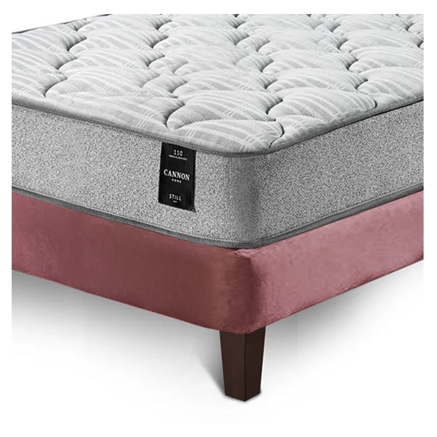 Combo Cama Cannon 1 1/2 Plaza Textil + Respaldo Tela Palo Rosa image number 7.0
