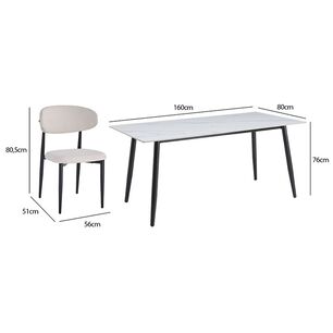 Juego De Comedor Vekkahome Gala / 6 Sillas