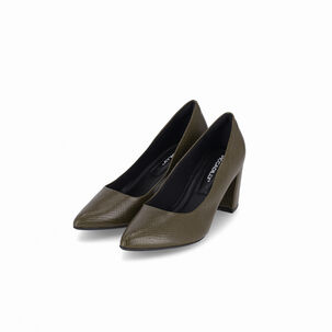 Zapato Mujer Verde Militar/snake Luiza 442 Piccadilly