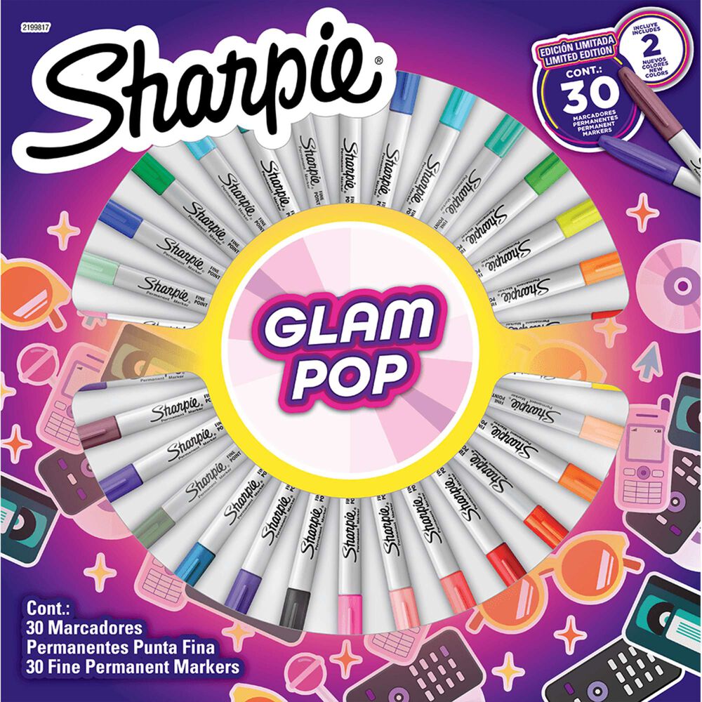 Ruleta Sharpie Glam Pop 30 Marcadores Edicion Limitada image number 0.0